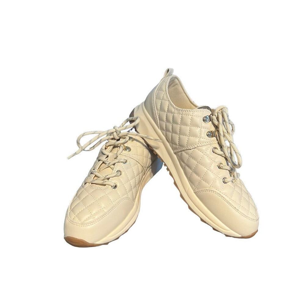 9.5 Rachel Zoe Women's Luxury Fashion Sneaker‎ Michaela Cream NWOB